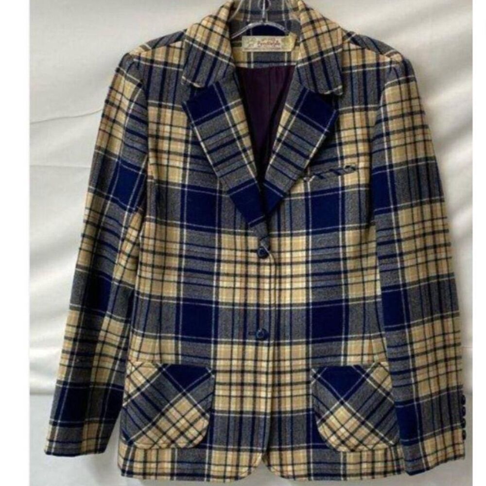 Vintage Pendleton Plaid Wool Bomber Jacket XS (11/12)